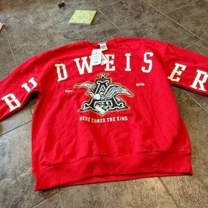 Budweiser Bold Red Crewneck Sweater